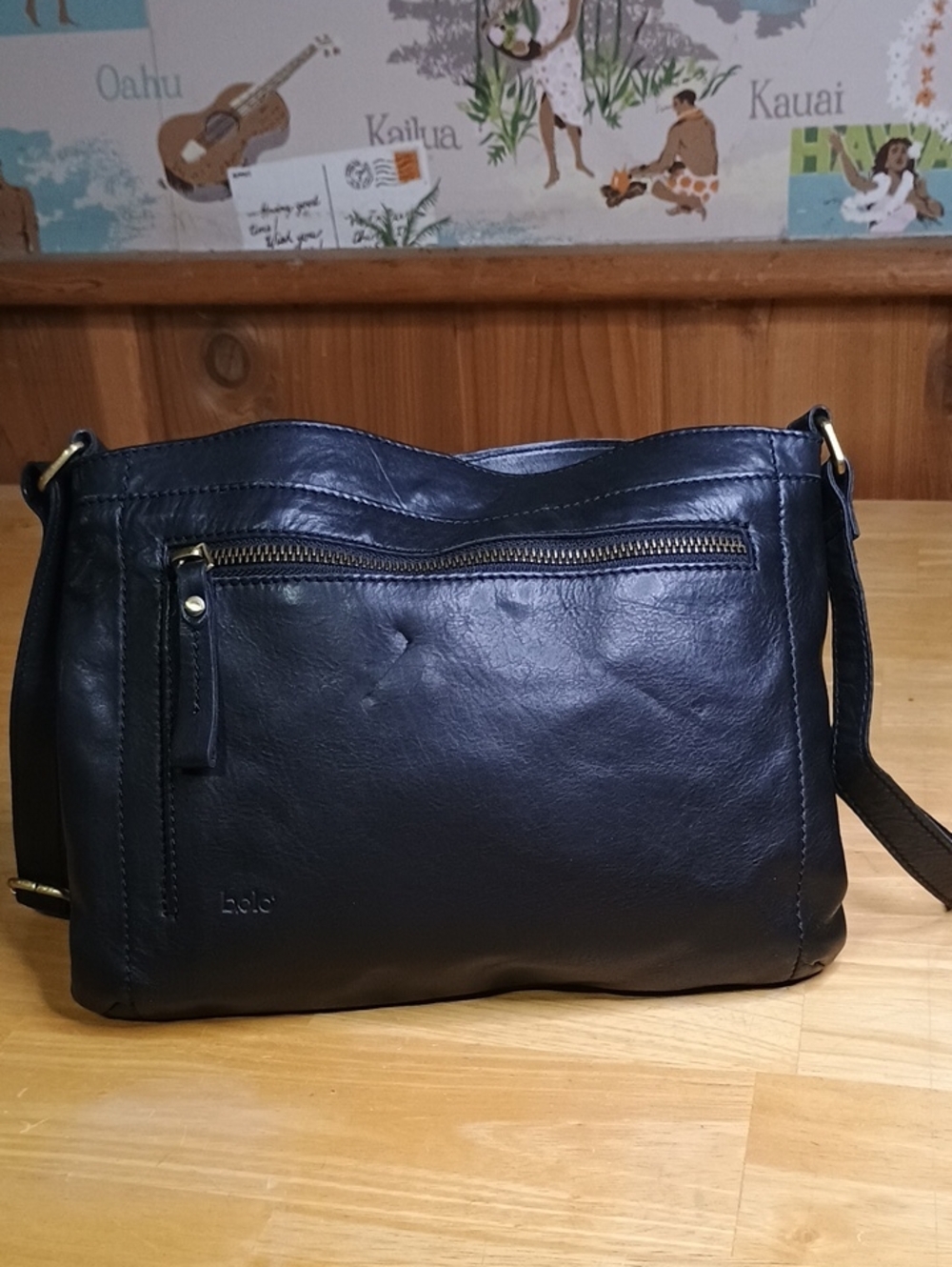 Latico Black Leather Shoulder Bag — Sleek Everyday Crossbody
